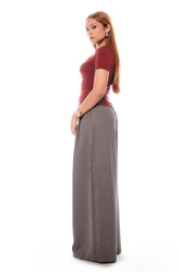 Flared Pleated Pant Grey